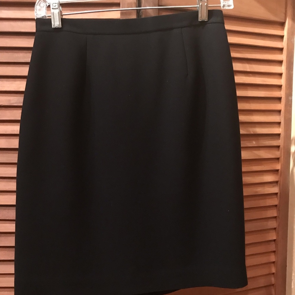 Petite Sophisticate black straight skirt